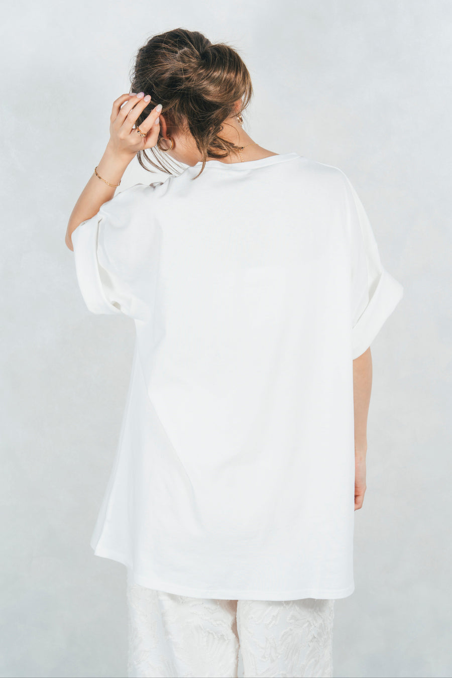 ［SET］サンセットグラフィックT+フリンジジャガードリラックスパンツ（2SET）