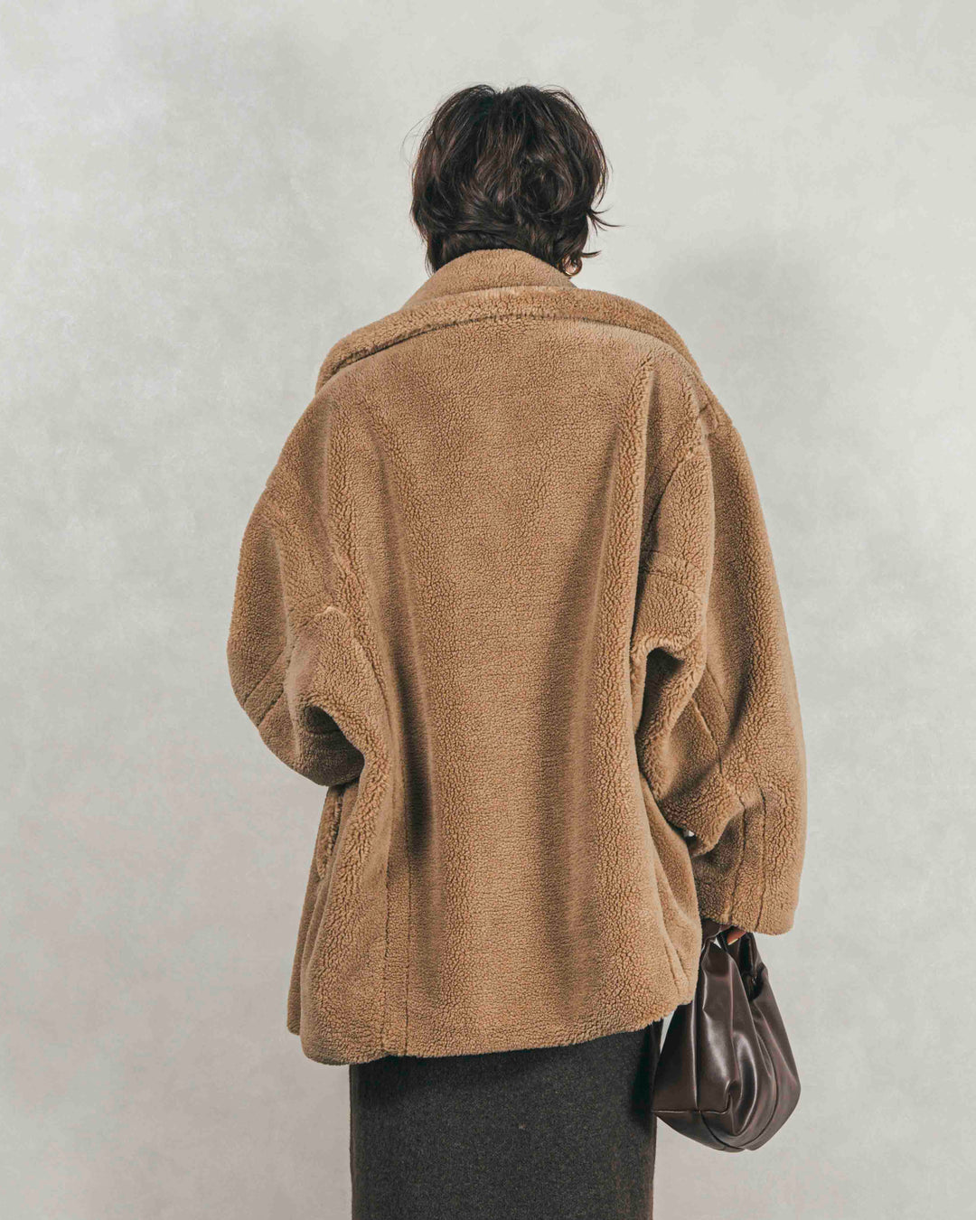 ［SET］テディボア Middleコート+メランジKnitロングワンピース（2SET）