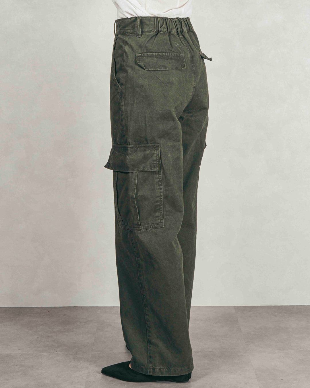 ［SET］ミックスヤーン2WAYカーディガン+ピグメントツイルカーゴパンツ（2SET）