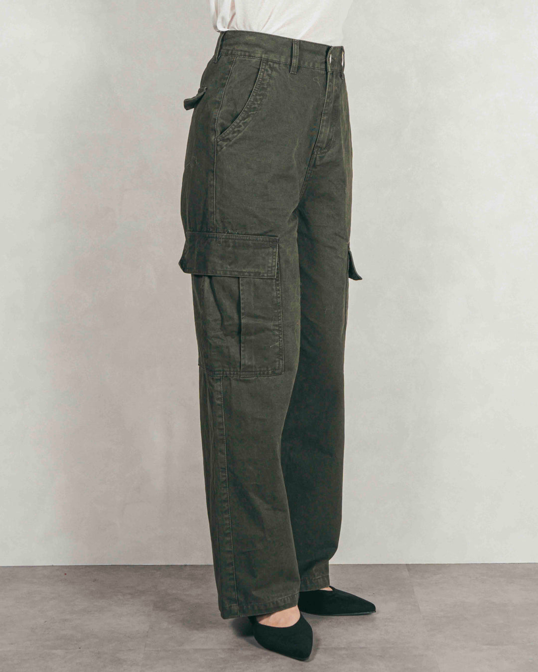 ピグメントツイルカーゴパンツ (KHAKI)