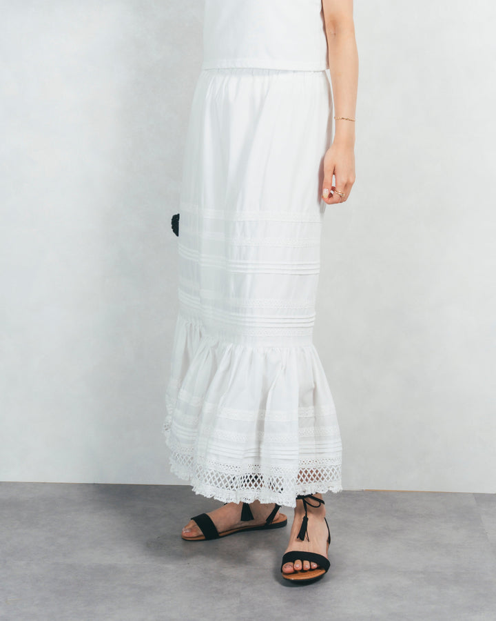 T/C ティアードスカート (WHITE)