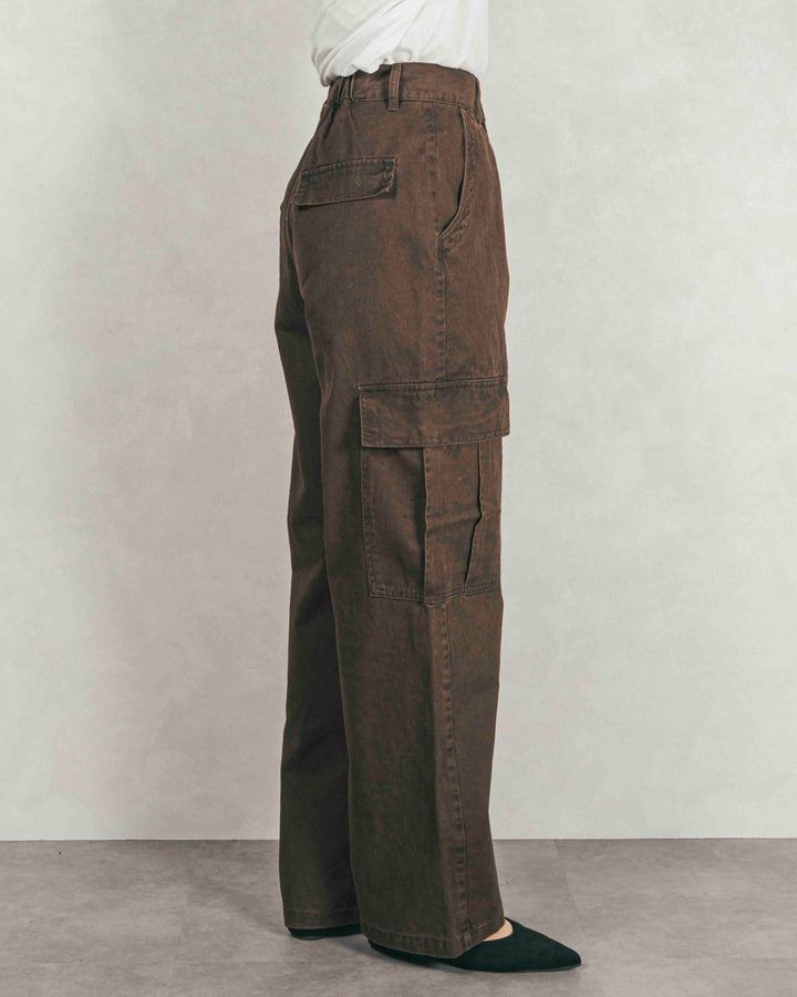 ［SET］ボリュームチャンキースラブ クロップドニット+ピグメントツイルカーゴパンツ（2SET）