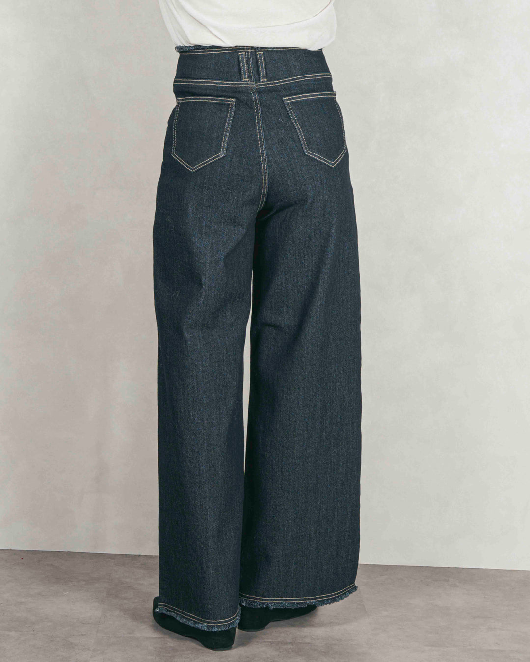 センターシーム リラックスカラーデニム (ONE WASH)