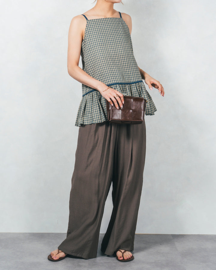 チェックチュニックキャミソール