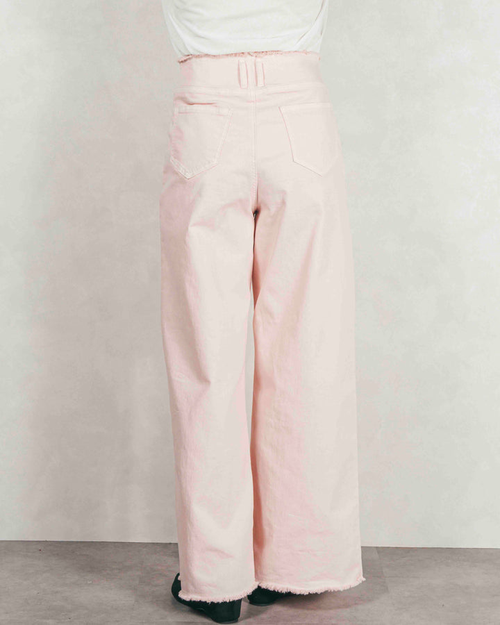 ［SET］ボリュームチャンキースラブ クロップドニット+センターシーム リラックスカラーデニム（2SET）