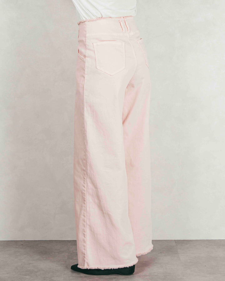 ［SET］裏起毛フロッキーLogoスウェット+センターシーム リラックスカラーデニム（2SET）