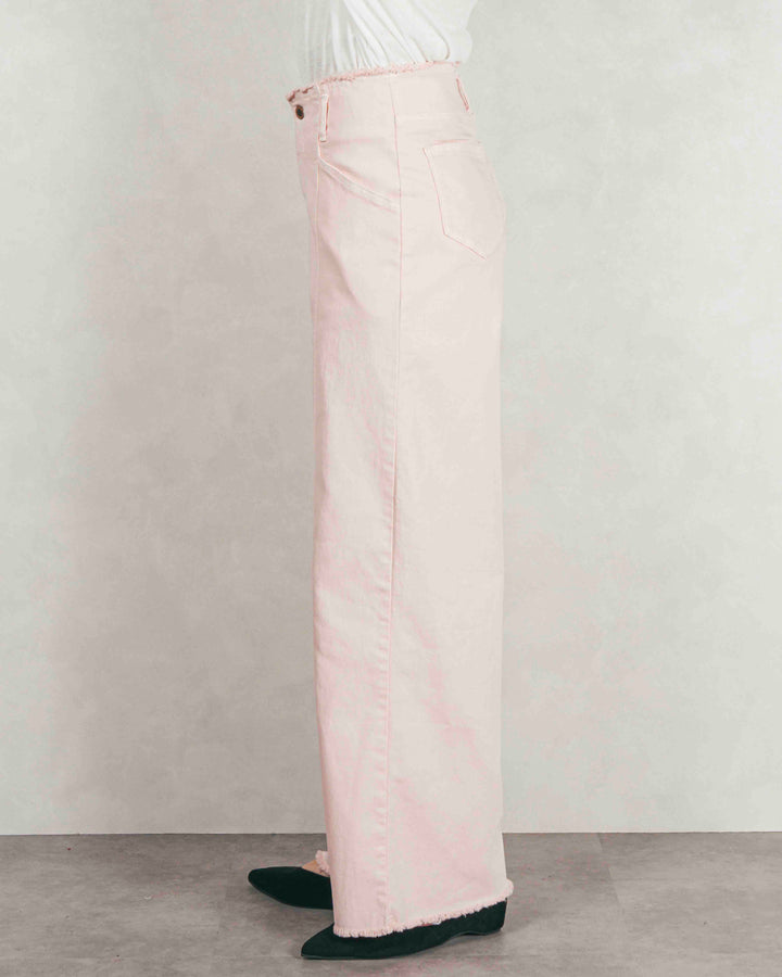 ［SET］裏起毛フロッキーLogoスウェット+センターシーム リラックスカラーデニム（2SET）