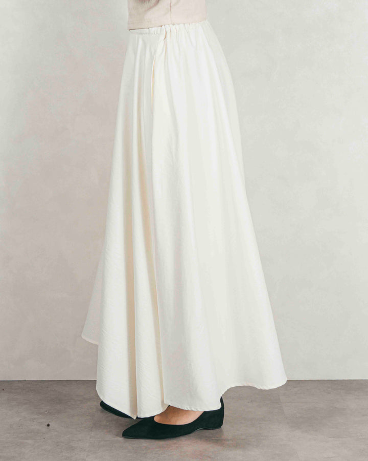 アシメFlareタックスカート (OFF)