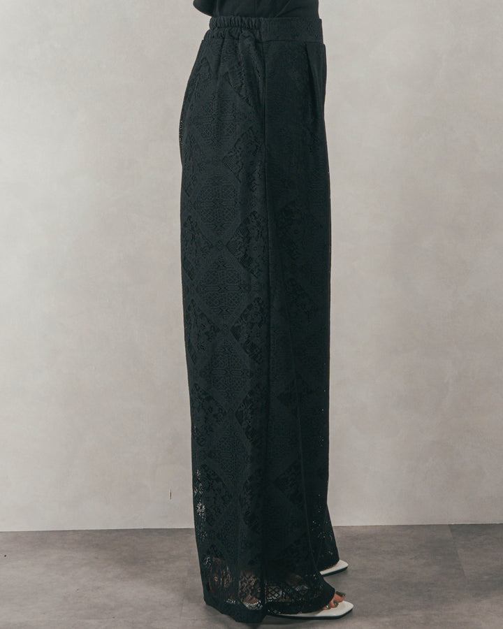 Blockレース　ストレートパンツ