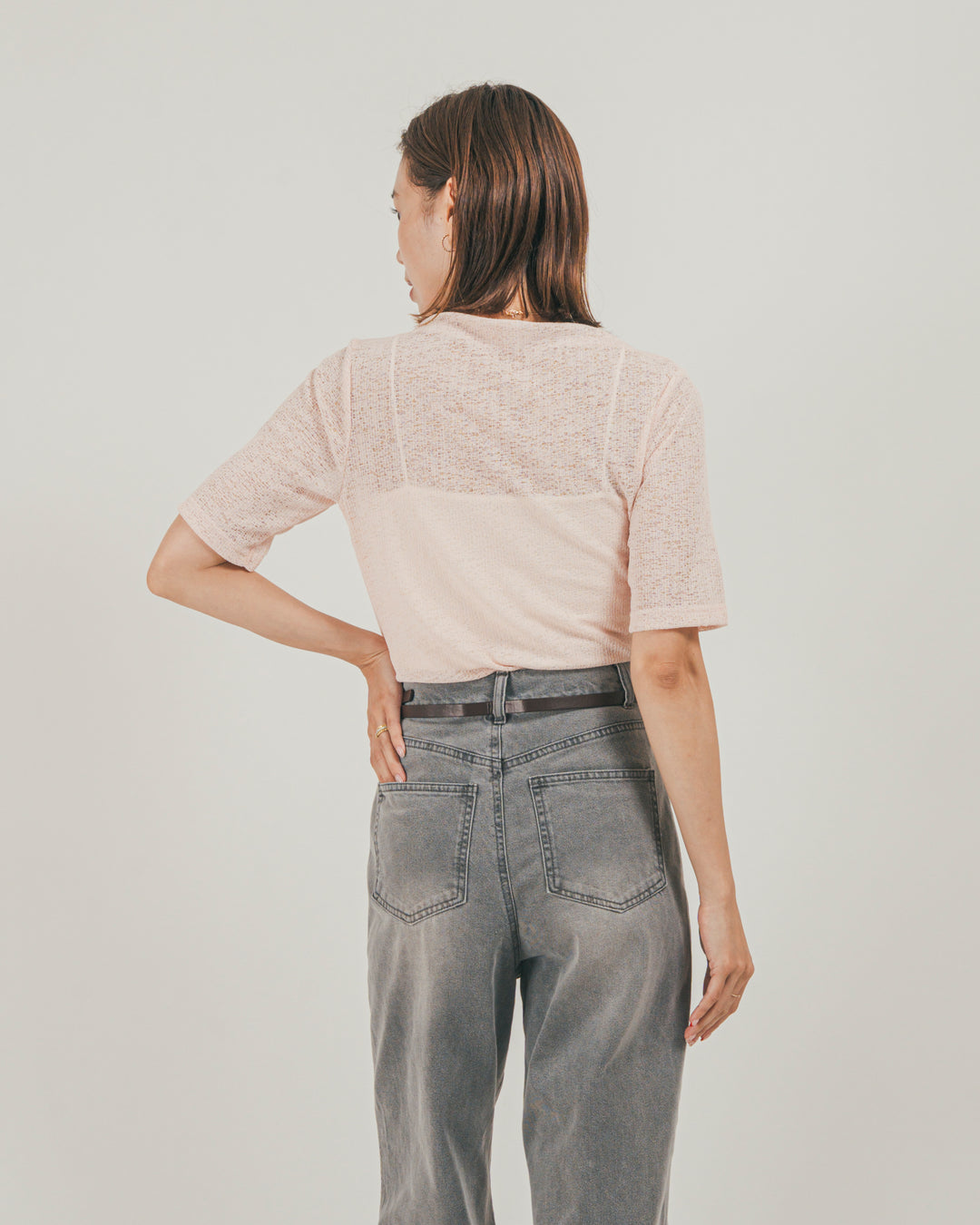 ［SET］カットレース ドレープTee + 接触冷感 10oz裾レースデニム（2SET）