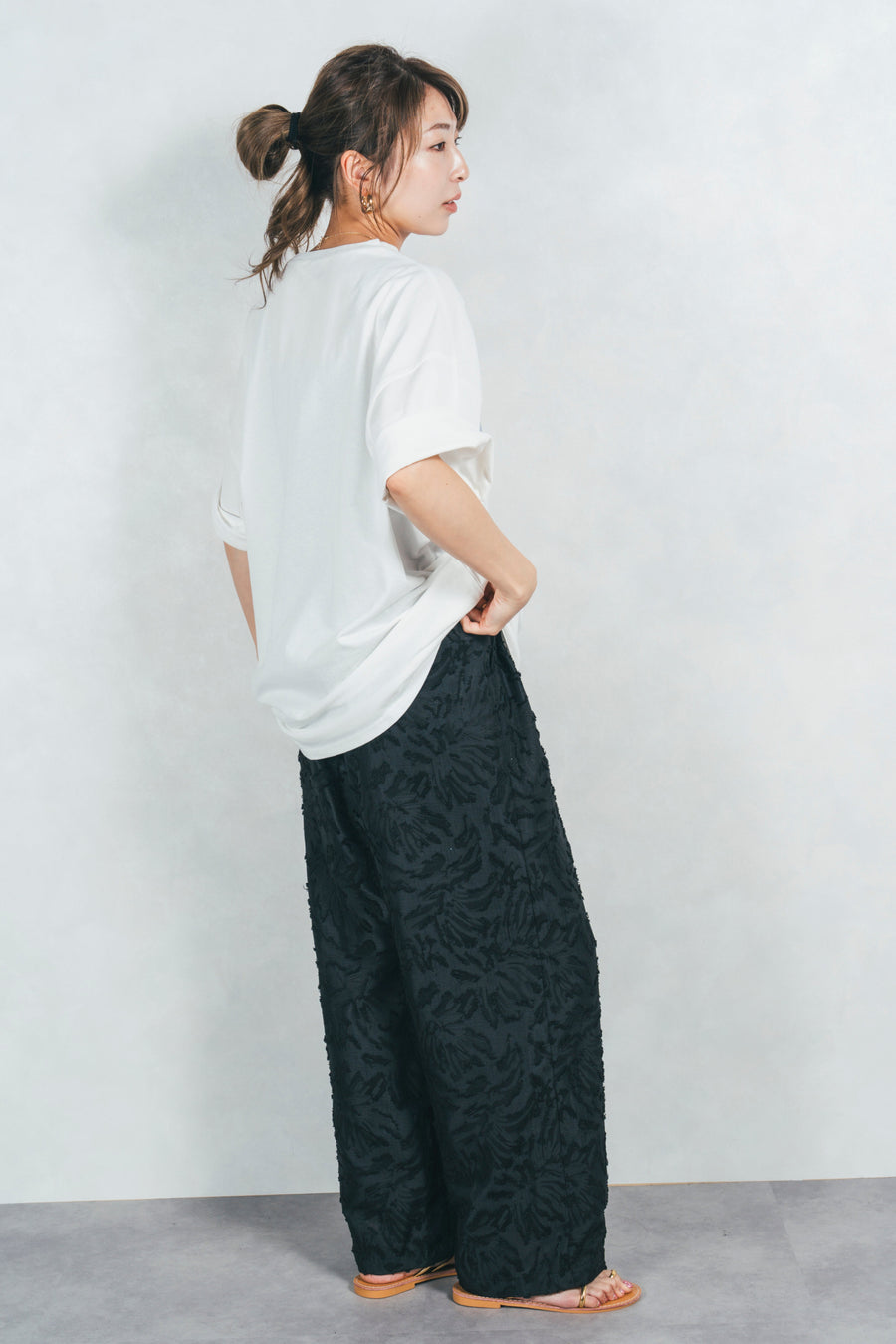 ［SET］サンセットグラフィックT+フリンジジャガードリラックスパンツ（2SET）
