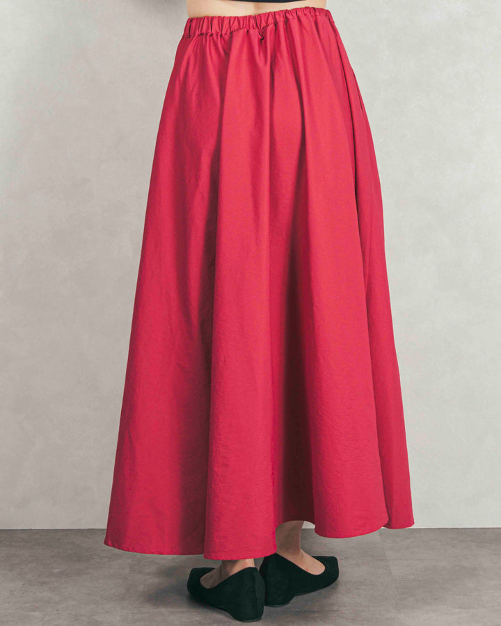 アシメFlareタックスカート (PINK)