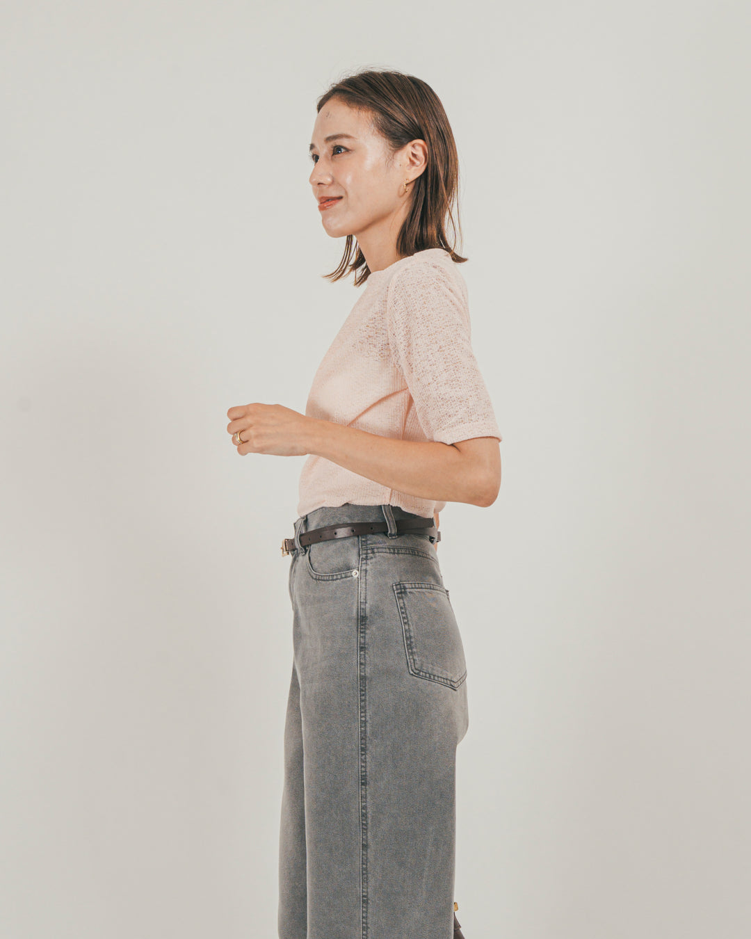 ［SET］カットレース ドレープTee + 接触冷感 10oz裾レースデニム（2SET）