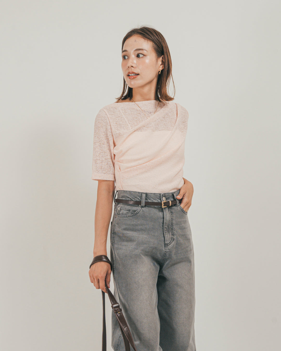 ［SET］カットレース ドレープTee + 接触冷感 10oz裾レースデニム（2SET）