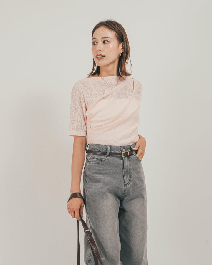［SET］カットレース ドレープTee + 接触冷感 10oz裾レースデニム（2SET）