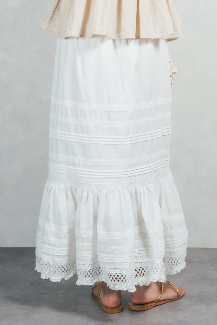 T/C ティアードスカート (WHITE)
