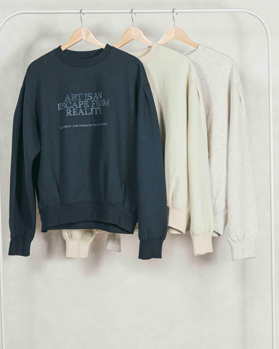 ［SET］フロッキーLogoスウェット+シャイニーサテンプリーツスカート（2SET）