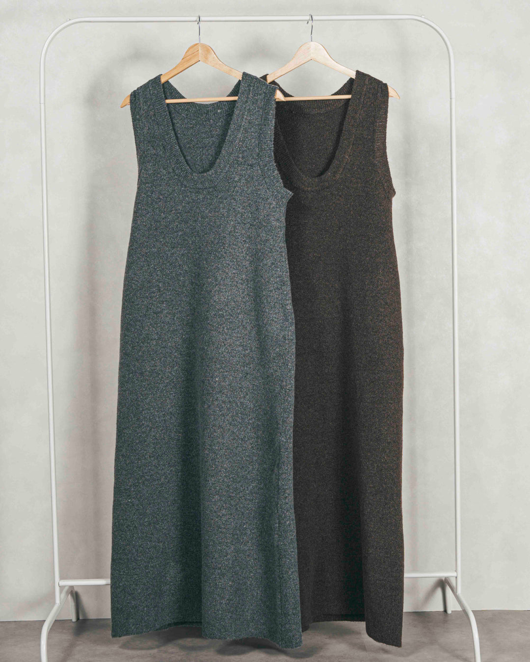 ［SET］テディボア Middleコート+メランジKnitロングワンピース（2SET）