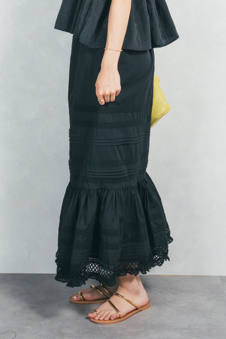 T/C ティアードスカート (BLACK)