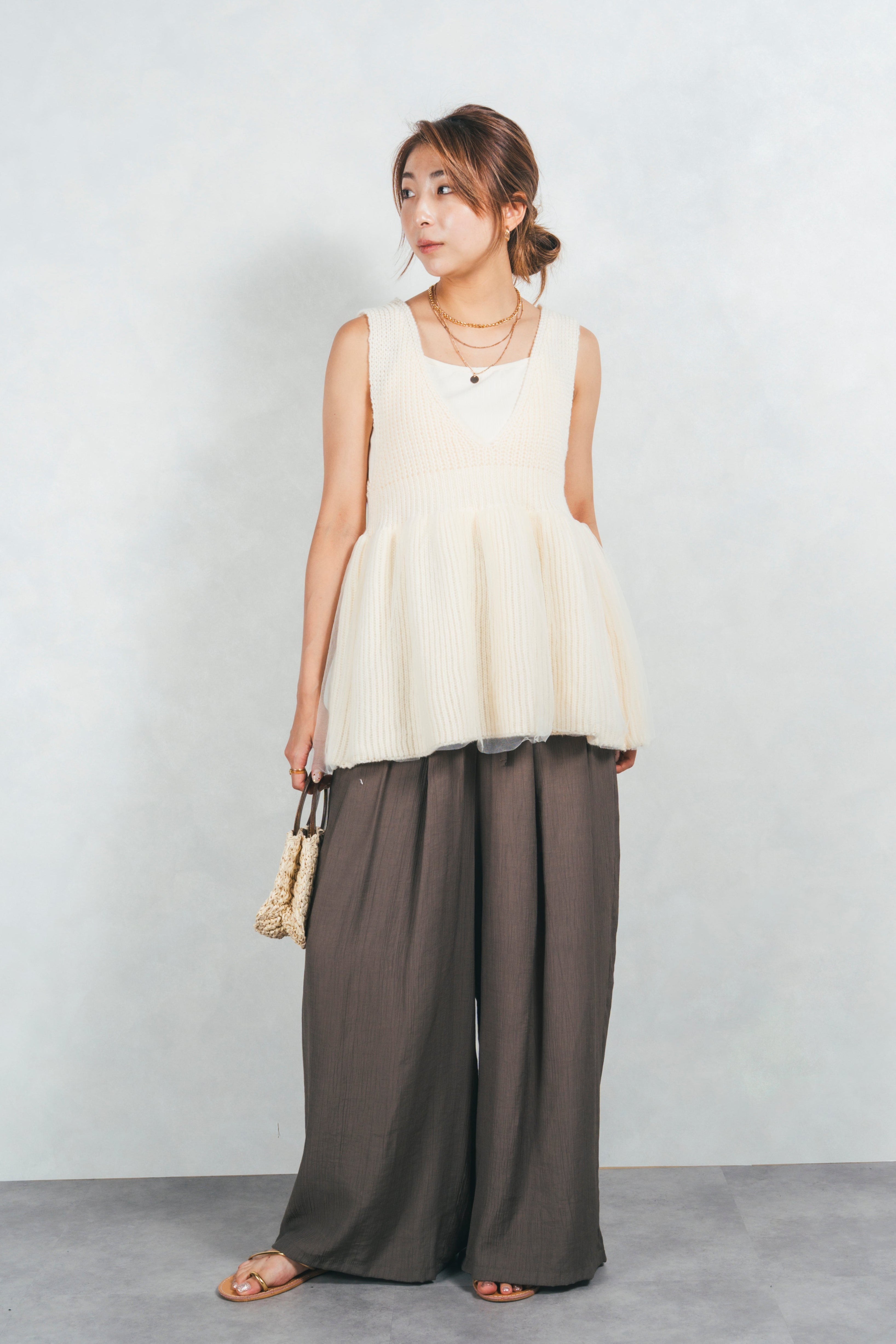 【oeuf nyc】ベスト&パンツ セットアップ　best pants knit oeuf nyc】ベスト&パンツ セットアップbest pants knit