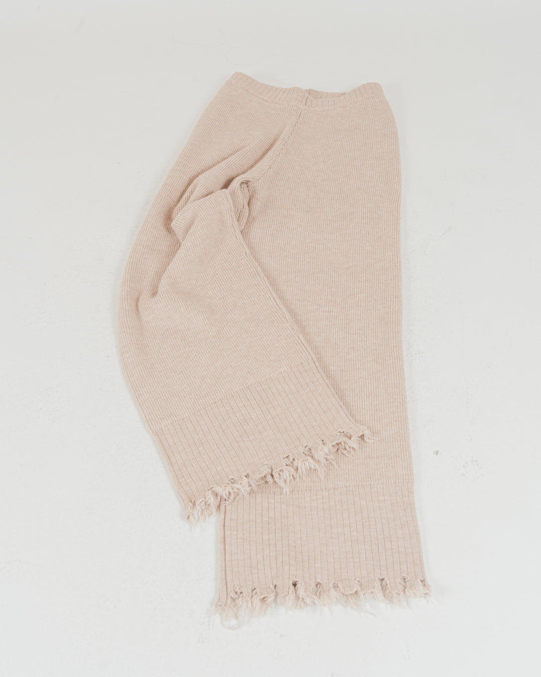 ［SET］Nuance Hem ハイネックニット + Nuance Hem ルーズニットパンツ + ストレッチレースシアートップス（3SET）