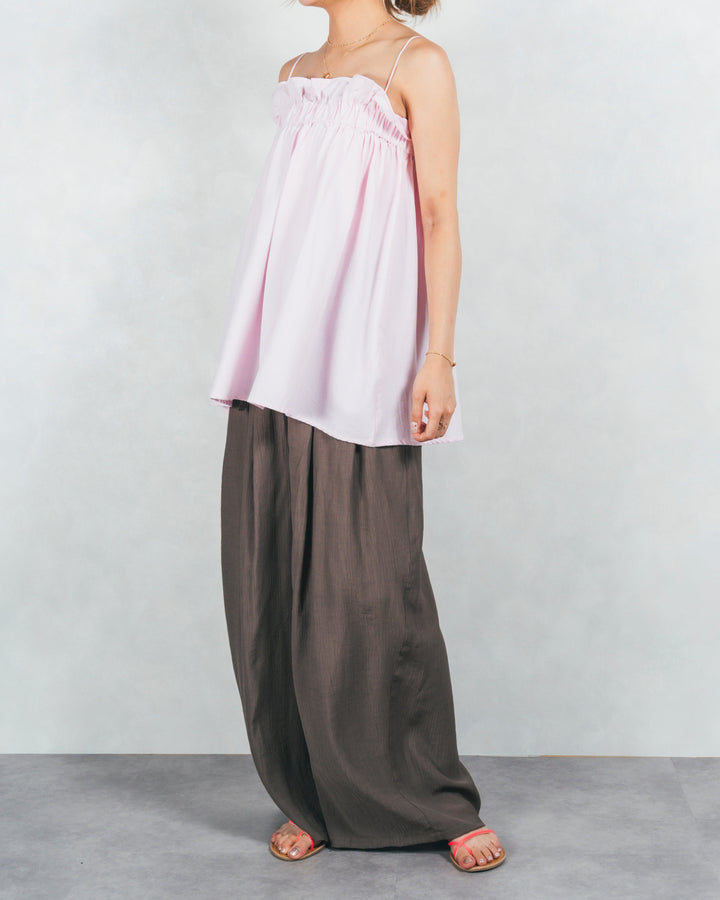［SET］シーストライプギャザーキャミ+ワッシャーポプリンイージーパンツ（2SET）