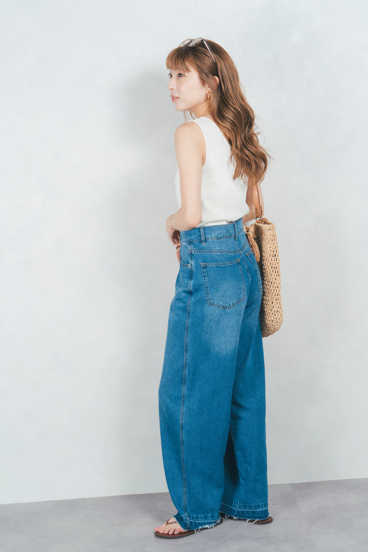 カットオフデザインデニム(BLUE)
