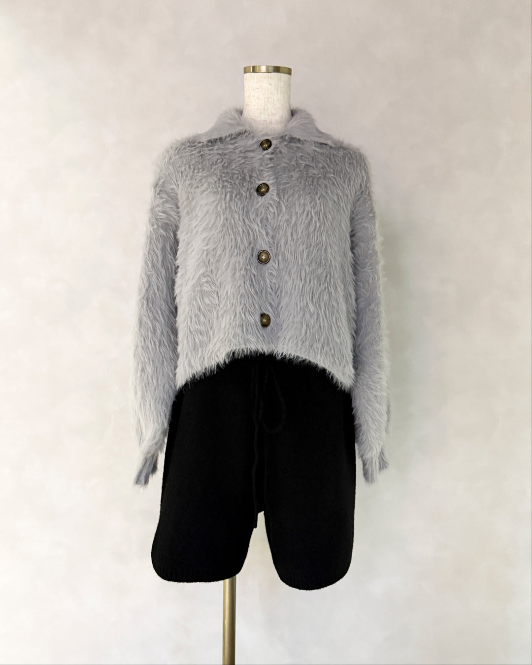 Cloudyメランジハーフパンツ (BLACK)