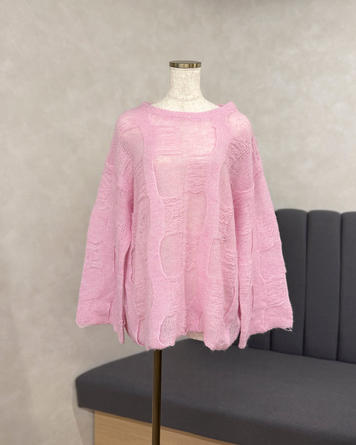 【※サンプル品】コージーオーバーサイズニット (PINK)