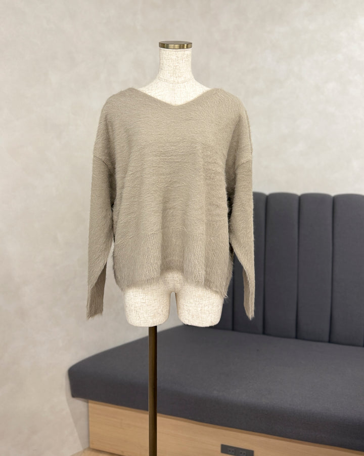 【※サンプル品】2-Way オフショルフェザーニット (GREYGE)