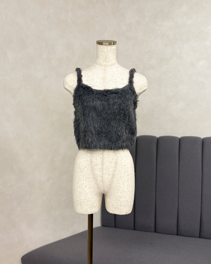 【※サンプル品】モヘアタッチKnitビスチェ (CHARCOAL GRAY)