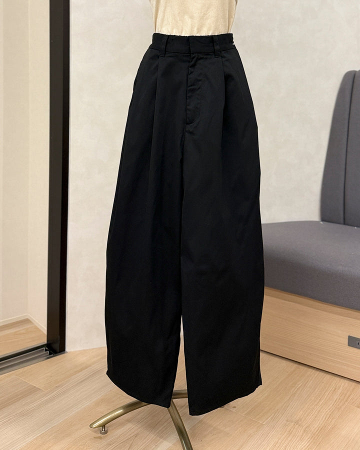 【※サンプル品】サイドタックコクーンパンツ (BLACK)