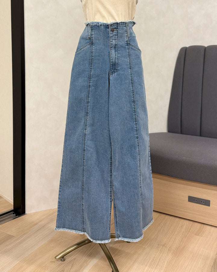 【※サンプル品】センターシーム リラックスワイドデニム (BLUE)