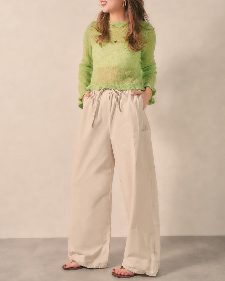 【新品 / キャリー品】2-Way ドロストカーゴパンツ（IVORY）