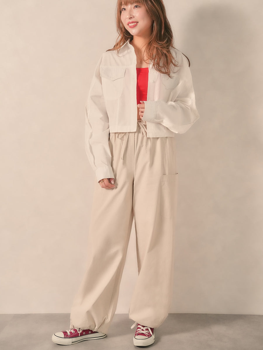 【2025SS / キャリー品】クロップドコットンシャツ